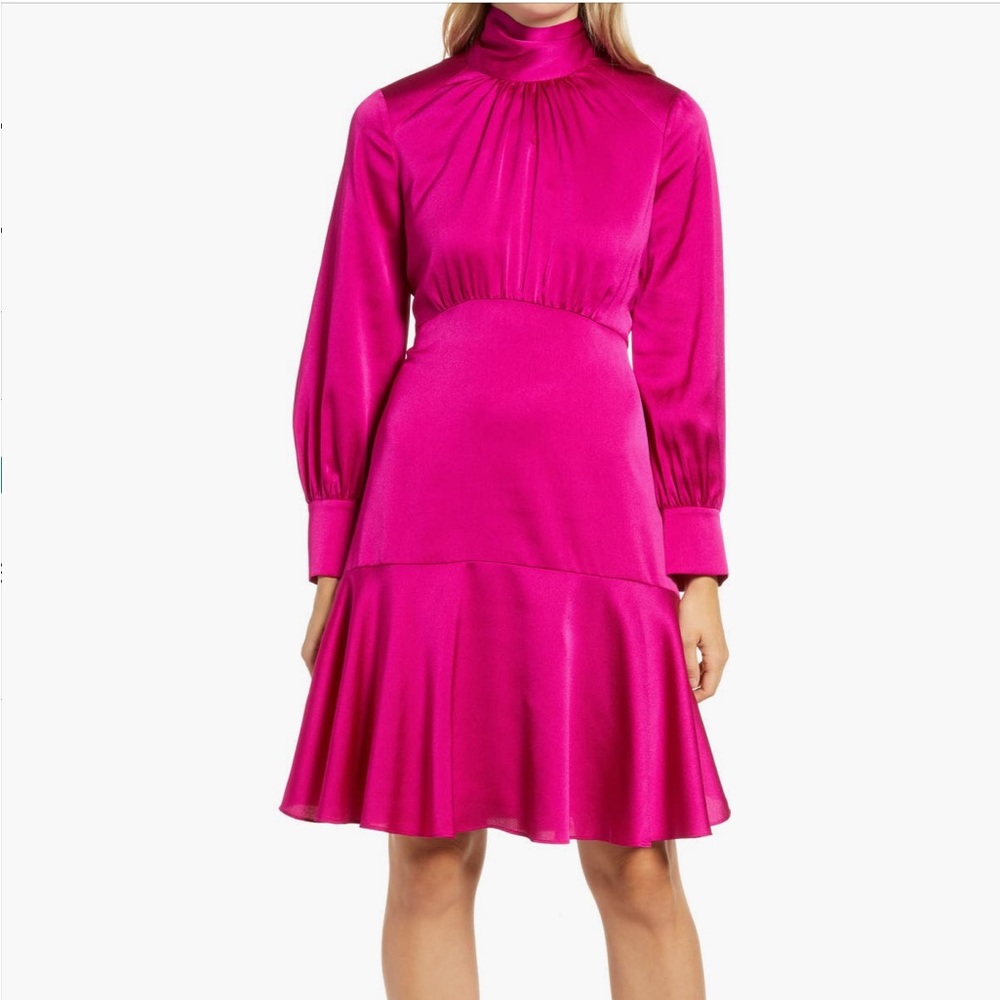 Eliza J Vibrant Pink dress